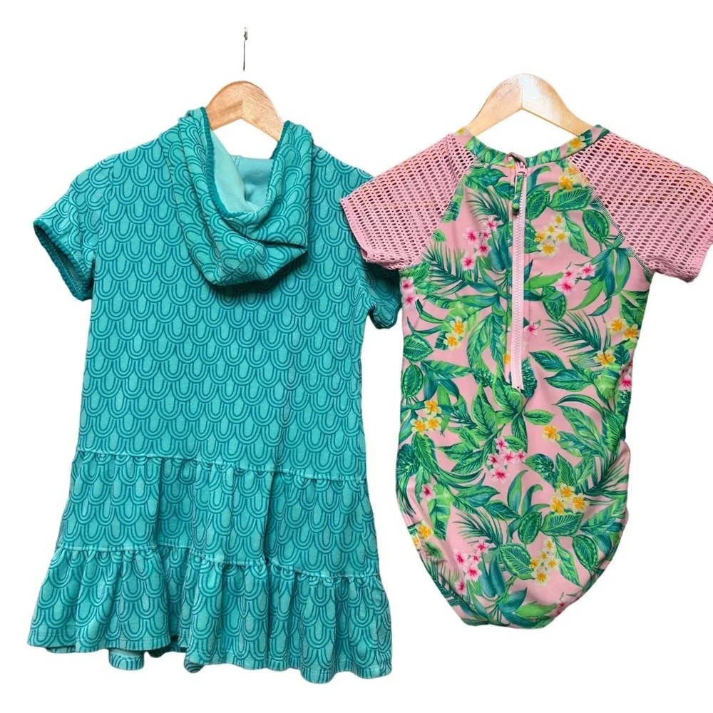 Tropical Swimsuit & Terry Cloth Coverup Bundle - Picture 3 of 11